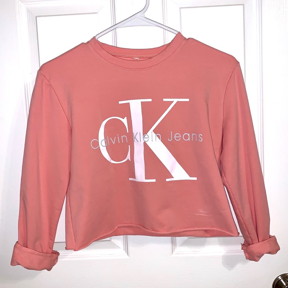 Calvin Klein Cropped Crew Neck Long Sleeve